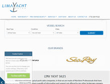Tablet Screenshot of lima-yachtsales.com